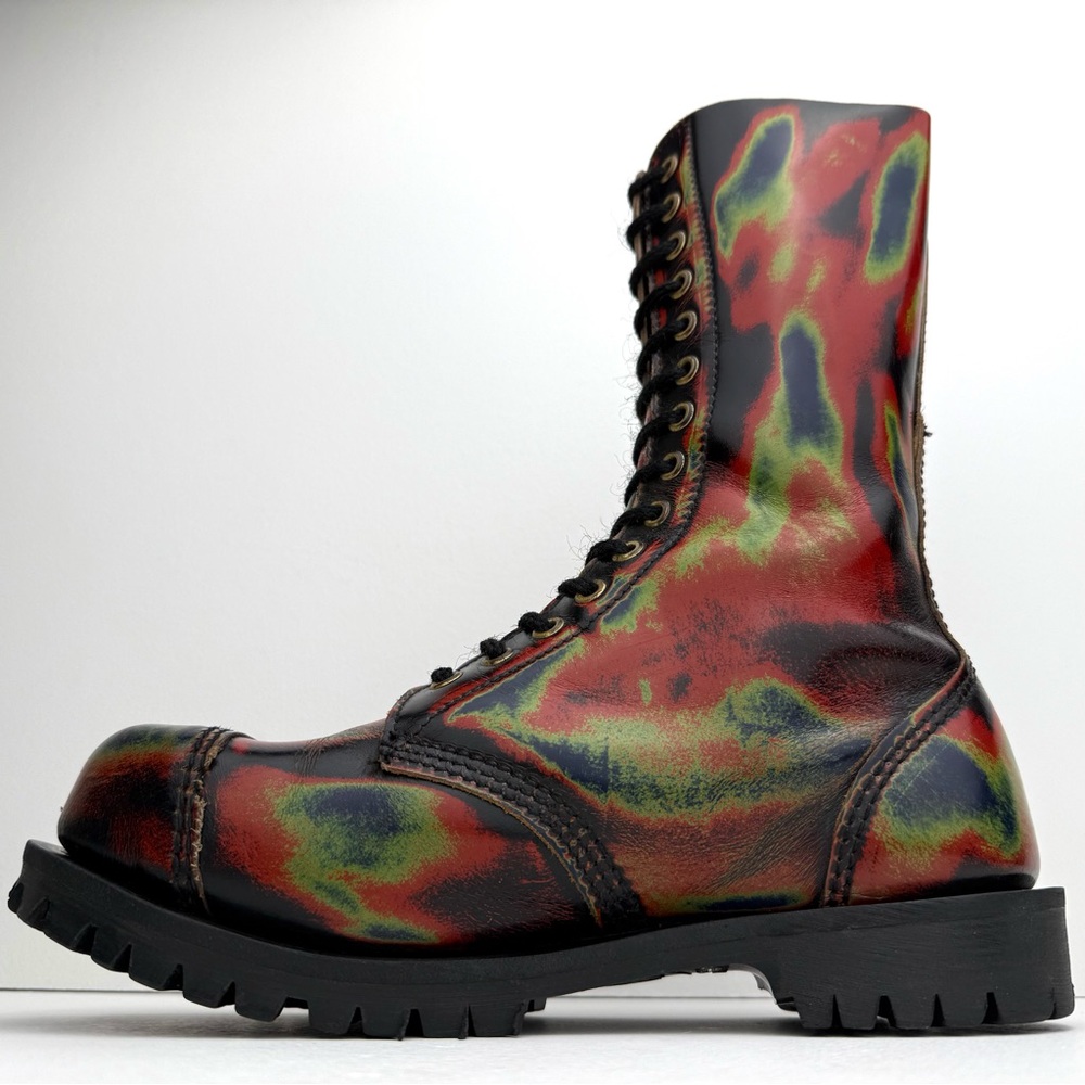 Vintage Getta Grip Dr. Martens MIE Thermal Rainbow Hot Spot Acid Boots UK 5 - Picture 4 of 16